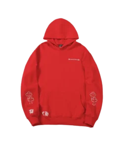 X Drake Certified Chrome Hand Dyed Hoodie Red