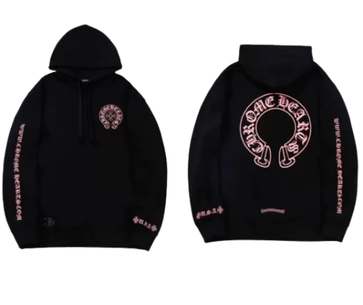 Chrome Hearts Script Pink Logo Hoodie