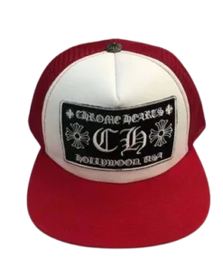 Chrome Hearts CH Hollywood USA Hat Red