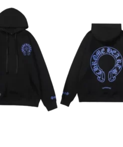 Chrome Hearts Script Blue Logo Hoodie