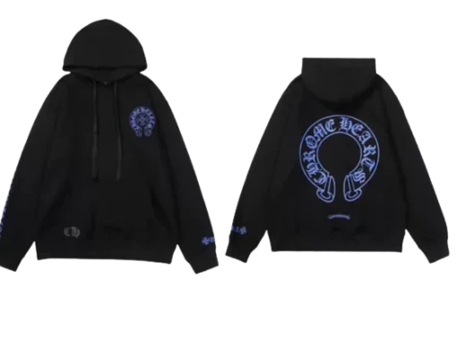 Chrome Hearts Script Blue Logo Hoodie