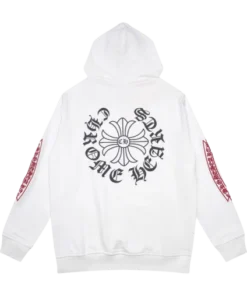 Chrome Hearts Black logo Hoodie White