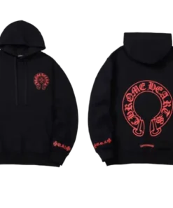 Chrome Hearts Script Red Logo Hoodie