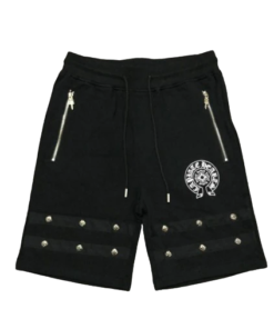 Chrome Hearts Black zip Shorts