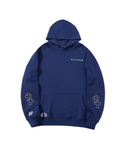 X Drake Certified Chrome Hand Dyed Hoodie Blue